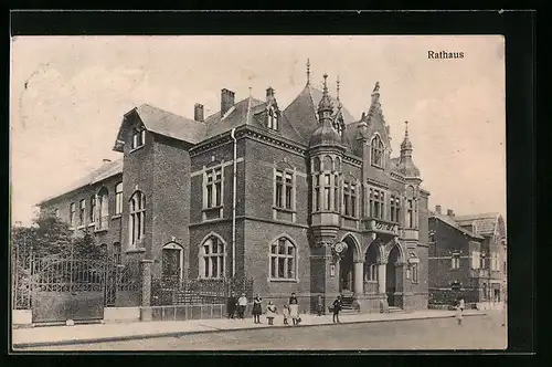 AK Würselen, Kinder vor dem Rathaus
