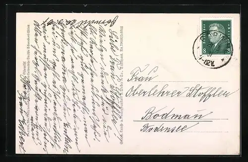 AK Görwihl, Generalansicht, Fliegeraufnahme