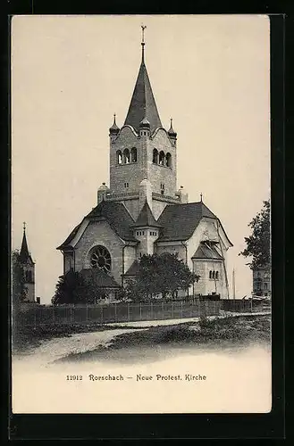 AK Rorschach, an der Neuen Protestantischen Kirche