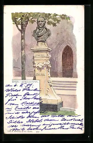 AK Basel, das Hebeldenkmal