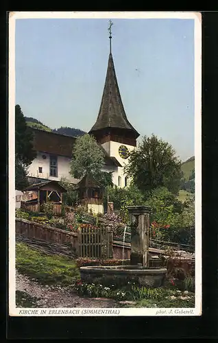 AK Erlenbach im Simmenthal, Brunnen unter der Kirche
