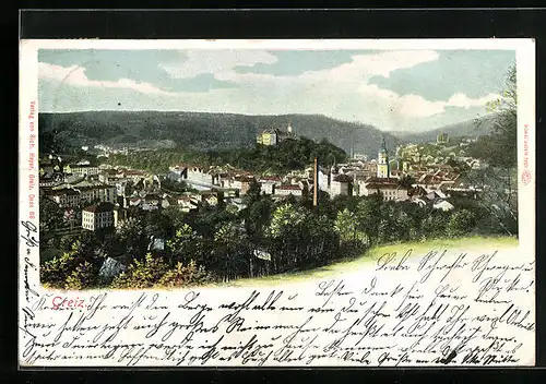 AK Greiz, Generalansicht der Stadt