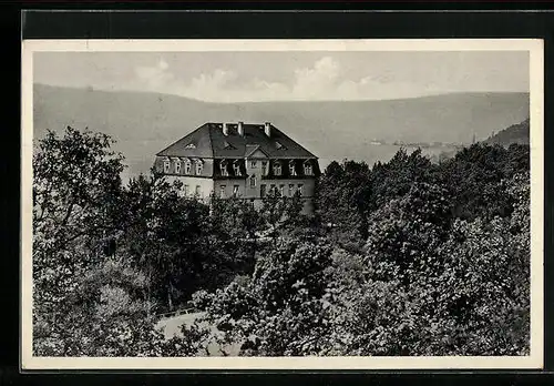 AK Uhlstädt über Rudolstadt, Blick auf das Heim Etzelbach d. L.V.A. Thüringen