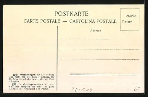 Künstler-AK C. Steinmann Nr. 2143: Chur mit Calanda, Generalansicht der Stadt