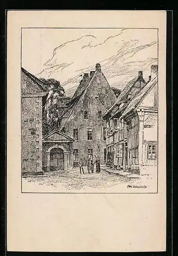 Künstler-AK Otto Ubbelohde: Hameln, auf dem Redenhof