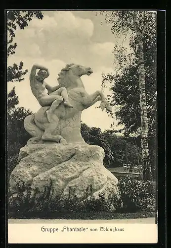 AK München, Gruppe der Phantasie von Ebbinghaus, Ausstellung 1922