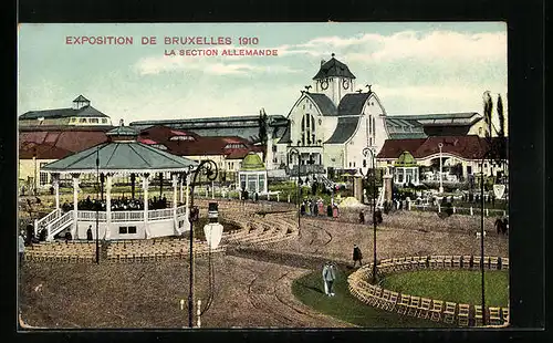 AK Bruxelles, Exposition 1910, La Section Allemande