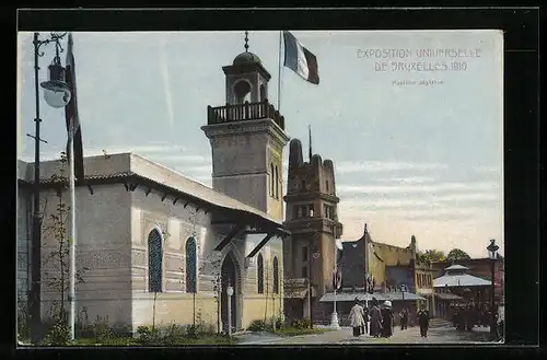 AK Bruxelles, Exposition Universelle 1910, Pavillon Algerien