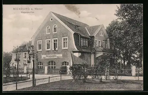 AK Nienburg a. Weser, Hotel-Restaurant Weserpavillon