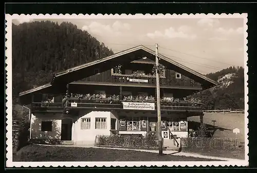AK Bischofswiesen bei Berchtesgaden, Gasthaus Landhaus Weber