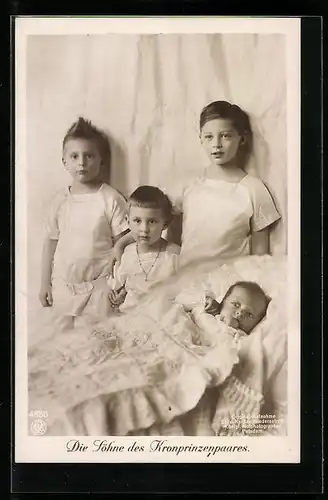 AK Die Söhne des Kronprinzenpaares