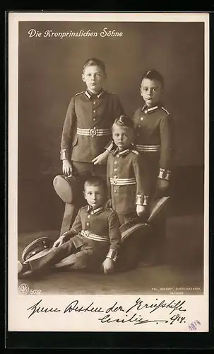 AK Die Kronprinzlichen Söhne