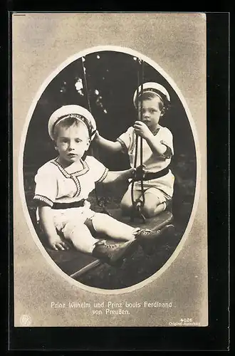AK Prinz Wilhelm und Prinz Louis Ferdinand von Preussen
