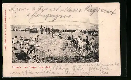 AK Lager-Lechfeld, Ausheben von Schützengräben