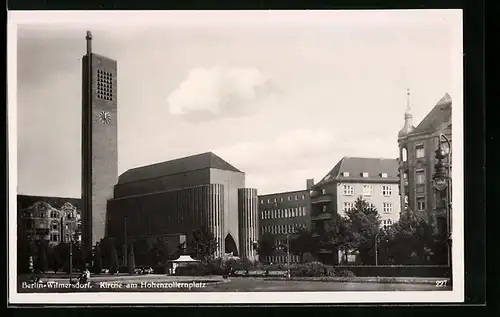 AK Berlin-Wilmersdorf, Kirche am Hohenzollern-Platz