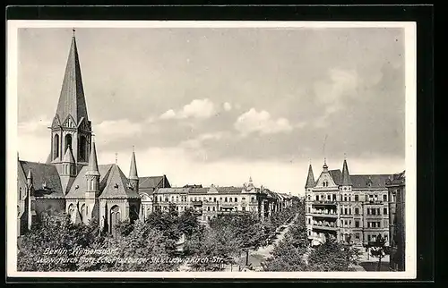 AK Berlin-Wilmersdorf, Ludwigkirch-Platz Ecke Pfalzburger Strasse und Ludwig Kirch-Strasse