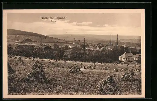 AK Hösbach-Bahnhof, Totalansicht der Ortschaft