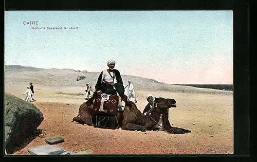 AK Caire, Bédouins traversant le désert