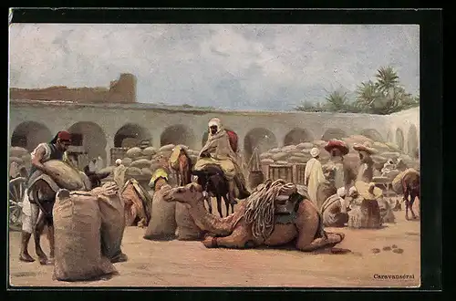 AK Rast in einer Karawanserei
