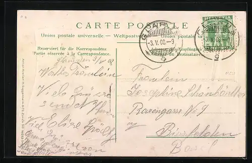 Präge-AK Glarus, Landsgemeinde in Glarus und Flagge