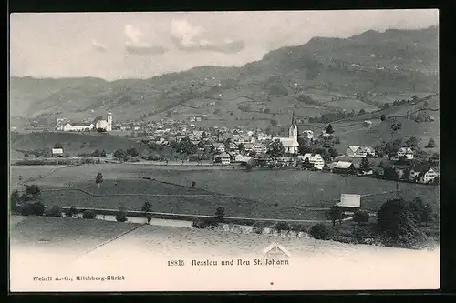 AK Nesslau, Ortsansicht mit Neu St. Johann