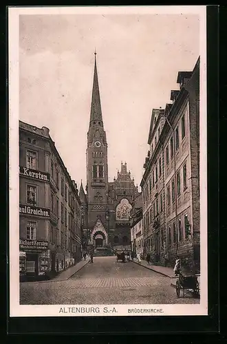 AK Altenburg /S.-A., Blick auf die Brüderkirche