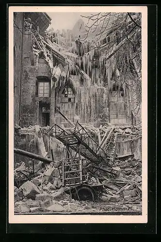 AK Stuttgart, Brand des Alten Schlosses, Vereistes Löschwasser