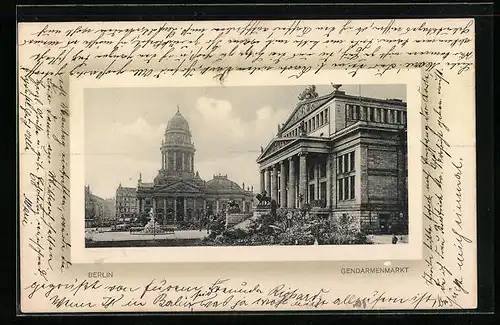 AK Berlin, Blick auf den Gendarmenmarkt