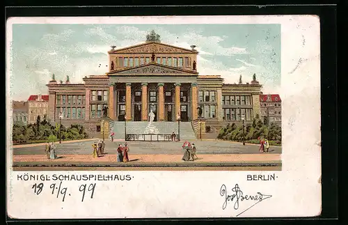 Lithographie Berlin, Königliches Schauspielhaus