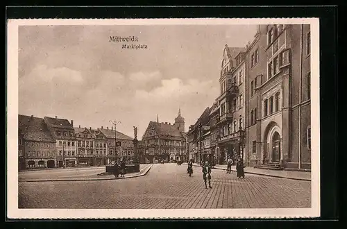 AK Mittweida, Partie am Marktplatz