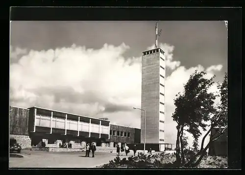 AK Oberwiesenthal /Erzgeb., Gebäude auf dem Fichtelberg
