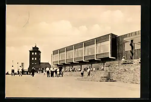 AK Oberwiesenthal, Gaststätte Fichtelberghaus, Cafe-Restaurant