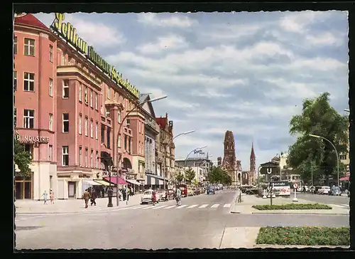 AK Berlin, Kurfürstendamm mit Gedächtniskirche