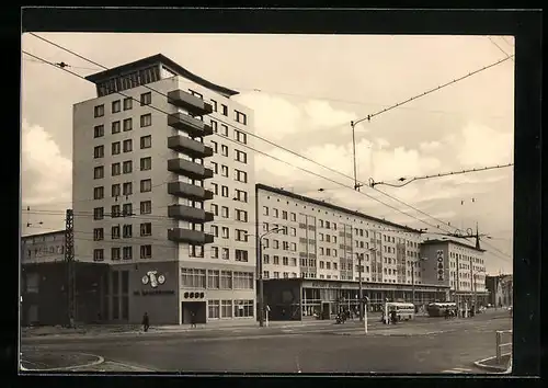 AK Gera, Häuser in der Strasse der Republik