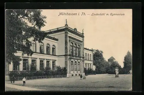 AK Mühlhausen /Th., Lindenbühl mit Gymnasium