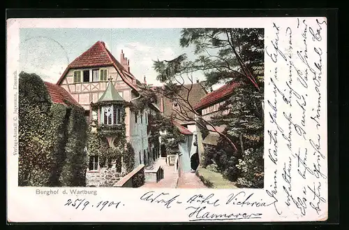 AK Eisenach, Burghof der Wartburg