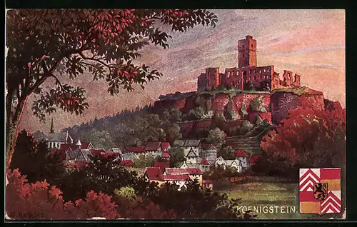 AK Königstein / Taunus, Ruine Königstein, Wappen