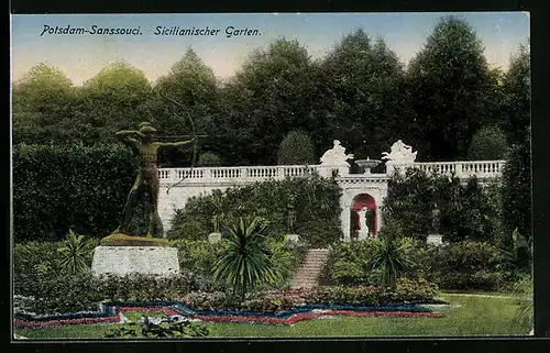 AK Potsdam, Schloss Sanssouci, Sicilianischer Garten