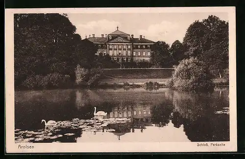 AK Arolsen, Schloss von der Parkseite gesehen