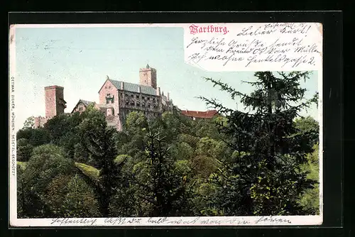 AK Eisenach, Blick zur Wartburg