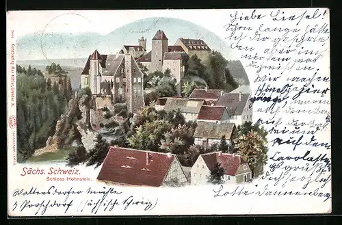 AK Hohnstein / Sächs. Schweiz, Schloss Hohnstein