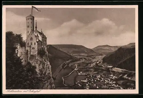 AK Honau, Schloss Lichtenstein mit Echaztal