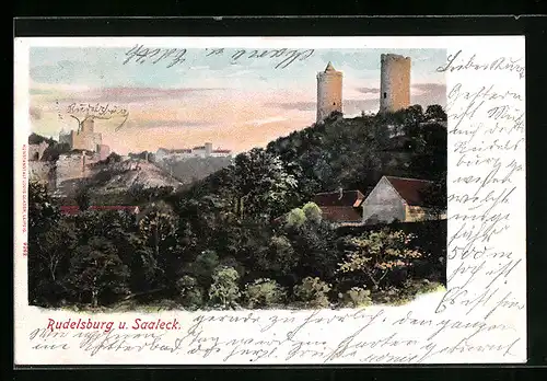 AK Naumburg / Saale, Rudelsburg und Burg Saaleck