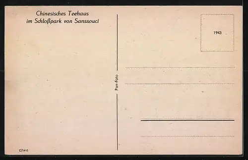 AK Potsdam, Schlosspark von Sanssouci, Chinesisches Teehaus