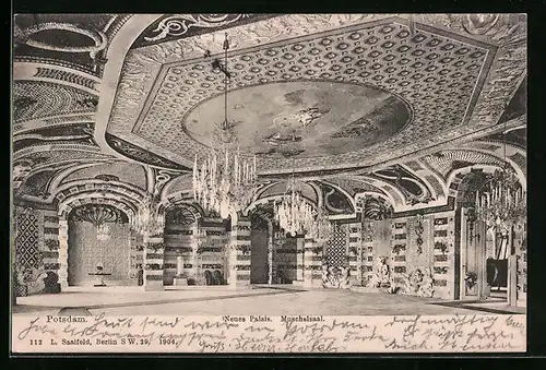 AK Potsdam, Neues Palais, Muschelsaal