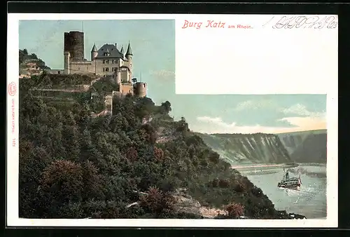 AK Burg Katz am Rhein