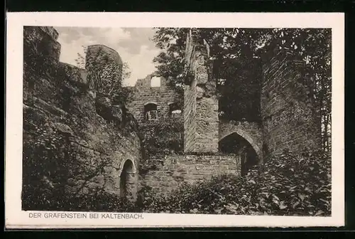 AK Burgruine Gräfenstein, Teilansicht