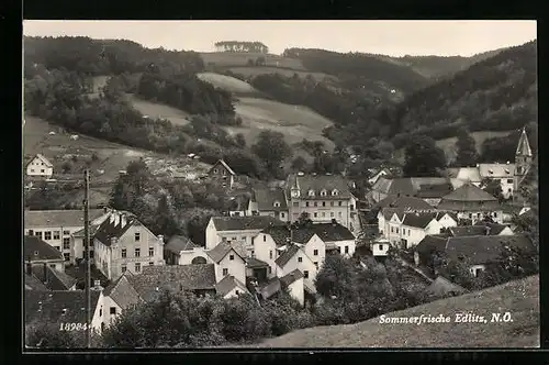 AK Edlitz, Ortsansicht aus der Vogelschau