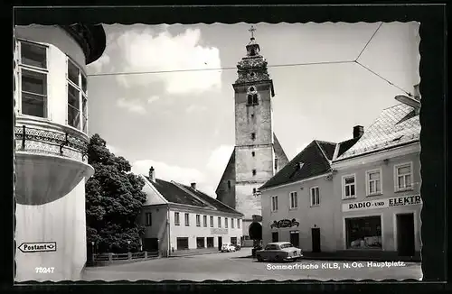 AK Kilb, Hauptplatz mit Kirche