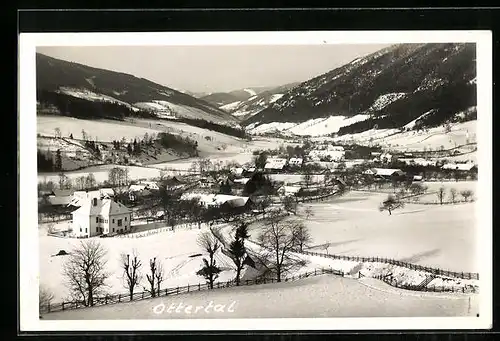 AK Otterthal, Ortsansicht aus der Vogelschau